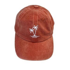 Y2k Embroidered Palm Tree Baseball Cap Unisex Beach Hat Preppy Vacation